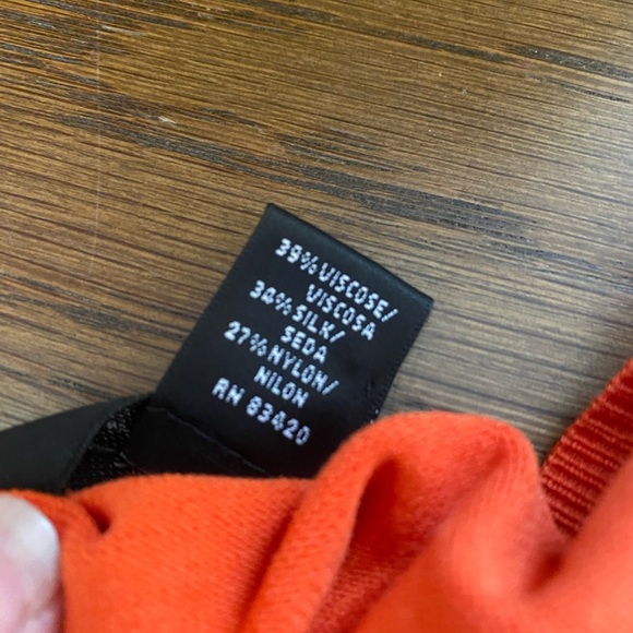 August Silk Blood Orange Silk Cardigan - Picture 9 of 9